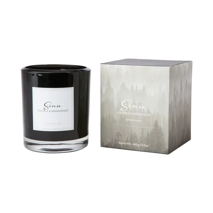 SENSE Scented candle Liquorice & sandalwood, Black
